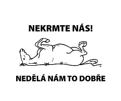 cedulka výstražná Nekrmte nás
