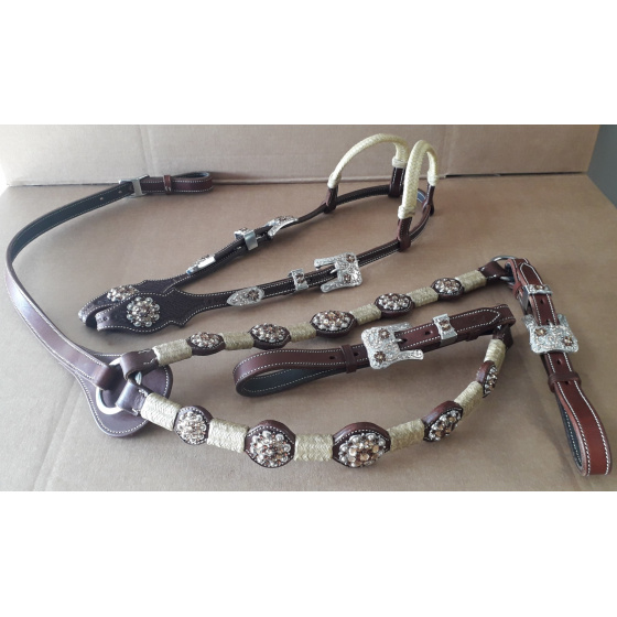 set westernová uzdečka + náprsník GVR HS-SET6