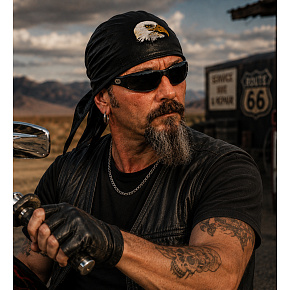 kožený šátek Harley - výšivka