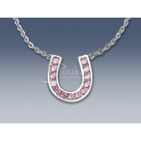 náhrdelník podkova s růžovými zirkony SWAROVSKI