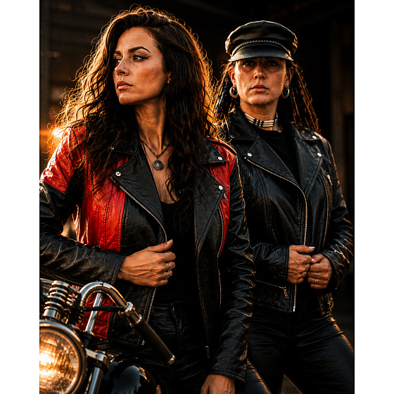 bunda dámská F-D1 kožená na chopper