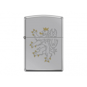 zapalovač Zippo Armor Czech lion broušený chrom