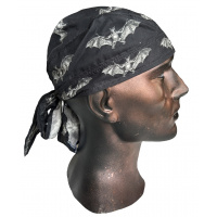 šátek na hlavu (čepička) bavlněný netopýr