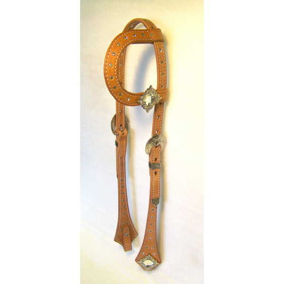 westernová uzdečka na jedno ucho zdobená