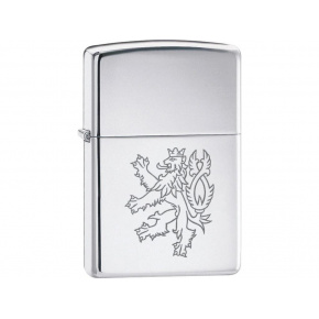 zapalovač Zippo Czech lion leštěný chrom