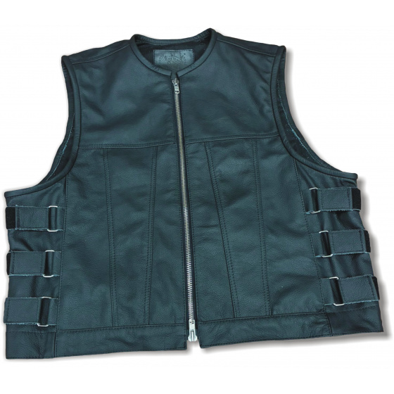 kožená motorkářská vesta VP-7A