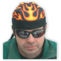 šátek na hlavu (čepička) plameny