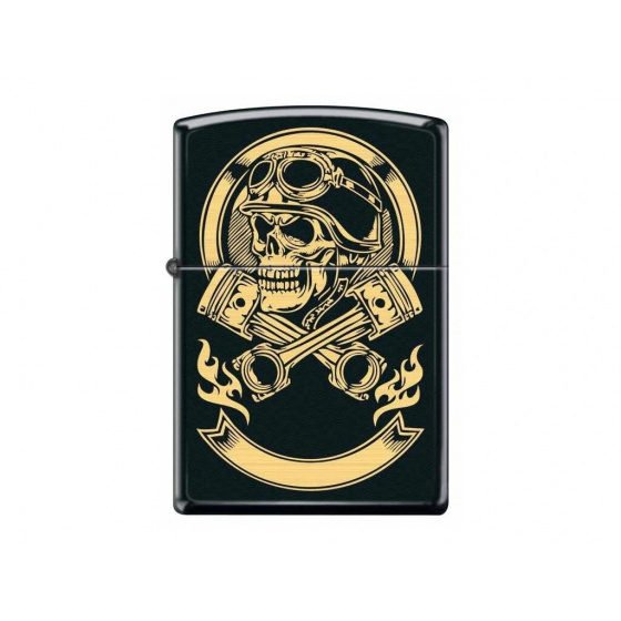 zapalovač Zippo Biker Skull black