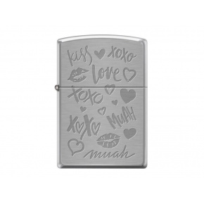 zapalovač Zippo Love broušený chrom