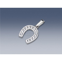 přívěsek podkova s růžovými zirkony SWAROVSKI