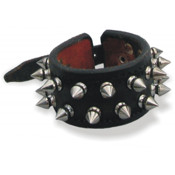 Náramek kožený dvouřadý