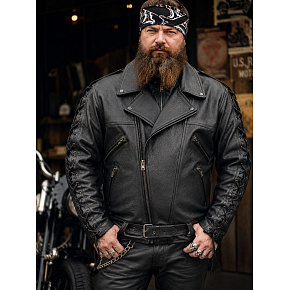 bunda F-C kožená na chopper
