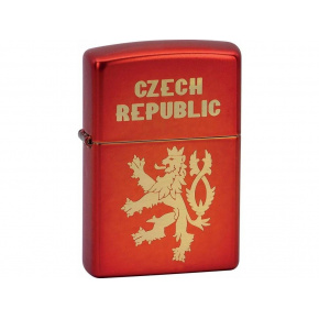 zapalovač Zippo Czech lion metalic red
