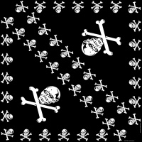 Šátek bavlna lebka