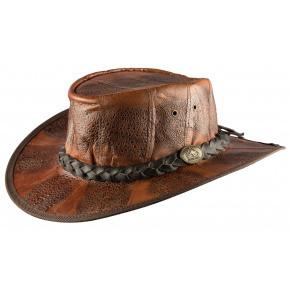 australský kožený klobouk Outback