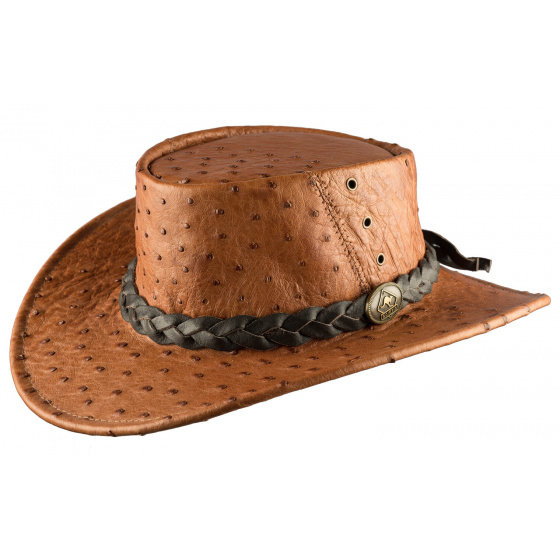 australský kožený klobouk Ostrich
