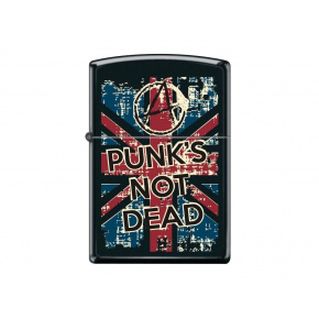 zapalovač Zippo Punks Not Dead black