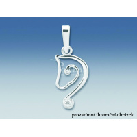 přívěsek hlava koně s fialovým zirkonem SWAROVSKI malá