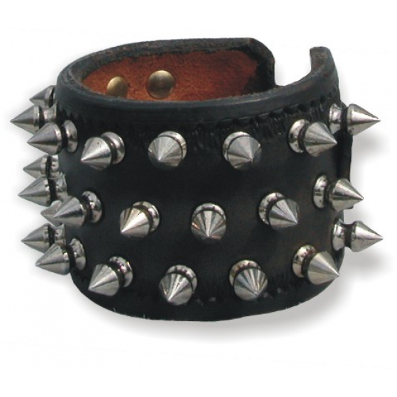 Náramek/nátepník kožený třířadý