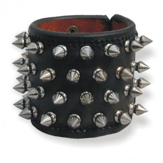 Náramek/nátepník kožený čtyřřadý