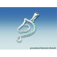 přívěsek Hlava koně s černými zirkony SWAROVSKI