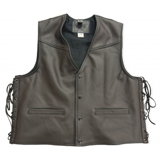 kožená vesta VP-5 limitovaná edice tmavě hnědá