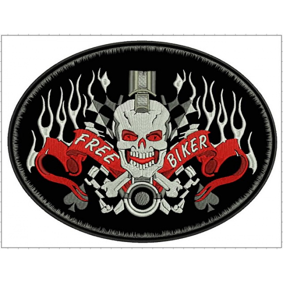 nášivka Free biker ovál