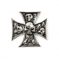 Emblém samolepící lebky v kříži