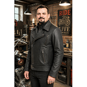 bunda F-K2 kožená na chopper