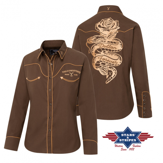 dámská westernová košile Yellowstone Dutton forever