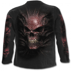 tričko s dlouhým rukávem s motivem Goth Skull