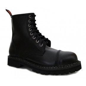 topánky kožené KMM 8 dierkové čierne