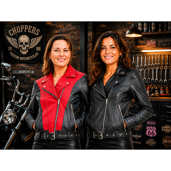 bunda dámská F-H1 kožená na chopper