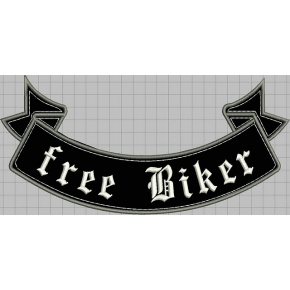 nášivka nápis free biker spodní