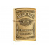 zapalovač Zippo Jack Daniels Label Brass Emblem