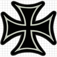 nášivka kříž černý